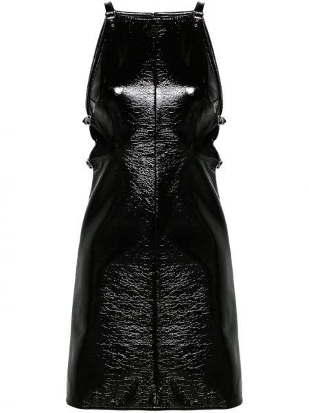 Koktejlové šaty s přezkou Courrèges černé