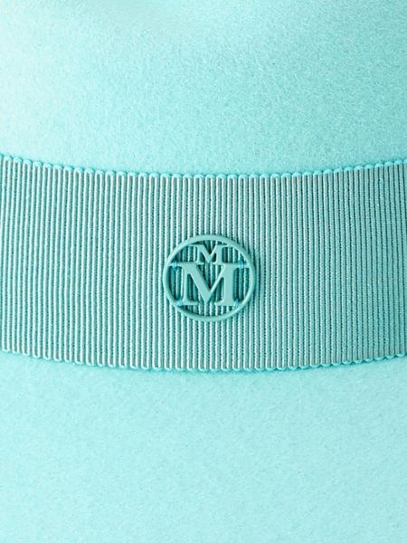 Plstěný vlněný klobouk Maison Michel modrý