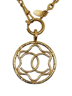 Colier cu imprimeu geometric Chanel Pre-owned auriu