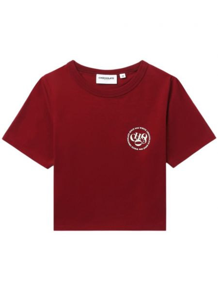 T-krekls ar apdruku Chocoolate sarkans