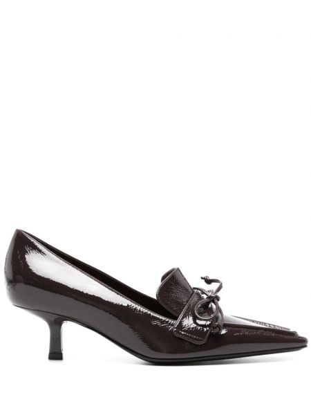 Læder pumps Burberry lilla