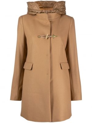 Kabát s kapucňou Fay hnedá