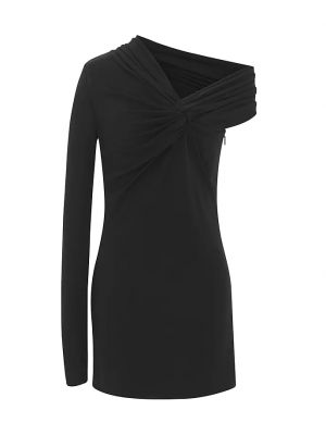 Платье на одно плечо Saint Laurent черное