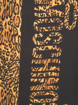 Seiden schal mit print mit leopardenmuster Moschino