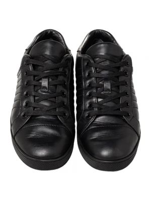 Sneakersy skórzane Prada Vintage czarne