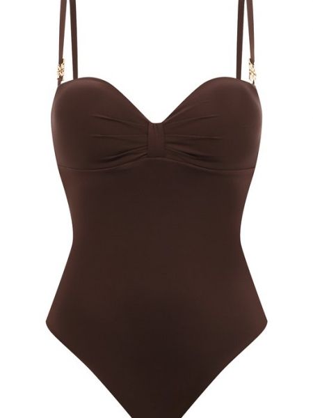 Слитный купальник Max Mara коричневый