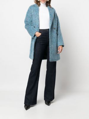 Pletený kabát Liu Jo modrý