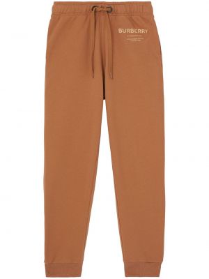 Pantalones de chándal con estampado Burberry marrón