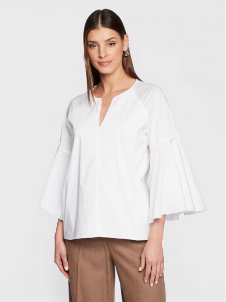Белая блузка свободного кроя Liviana Conti