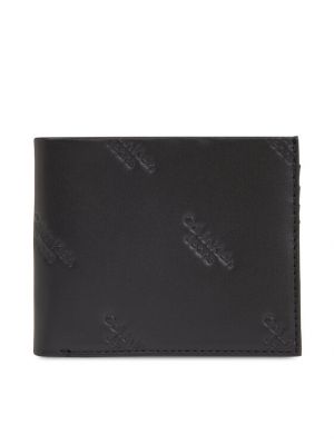 Portefeuille à imprimé à imprimé Calvin Klein Jeans noir