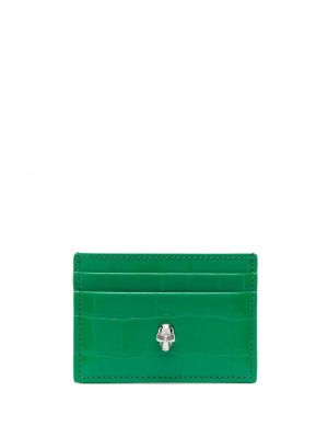 Peňaženka s potlačou Alexander Mcqueen zelená