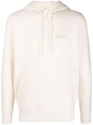 Woll hoodie mit stickerei Mc2 Saint Barth weiß