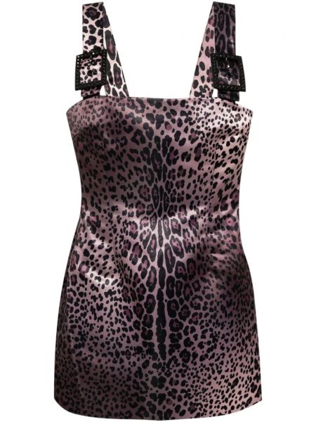 Satin minikleid mit print Cynthia Rowley braun