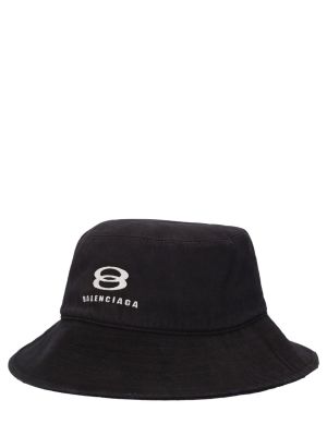 Bavlněný klobouk Balenciaga černý