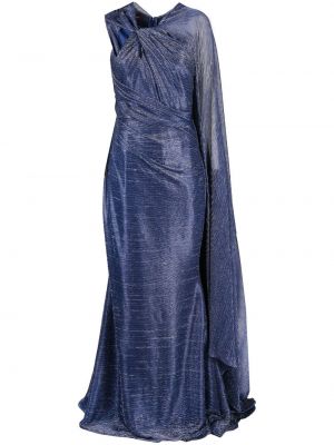 Drapované večerní šaty Talbot Runhof modré