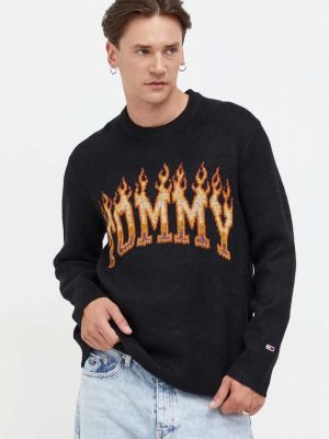 Pulóver Tommy Jeans fekete