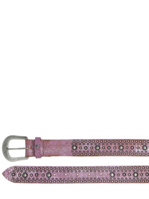 Cintura di pelle con borchie Htc Los Angeles rosa