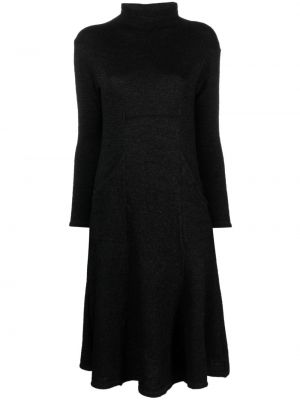 Vlněné midi šaty Transit černé