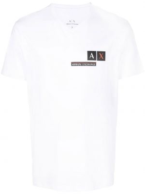 Trykt t-skjorte Armani Exchange hvit