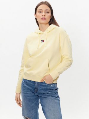 Laza szabású pulóver Tommy Jeans sárga