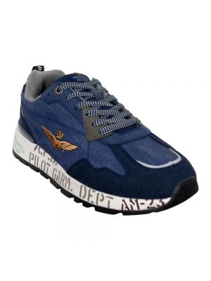 Sneakersy Aeronautica Militare niebieskie