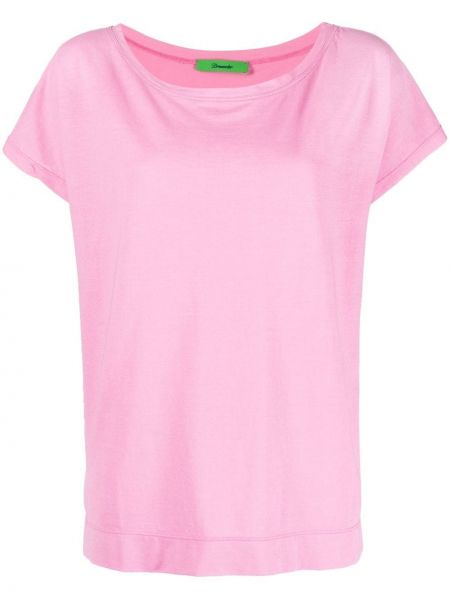 Памучна тениска Drumohr розово