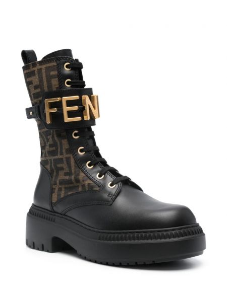 Kožené kotníkové boty Fendi