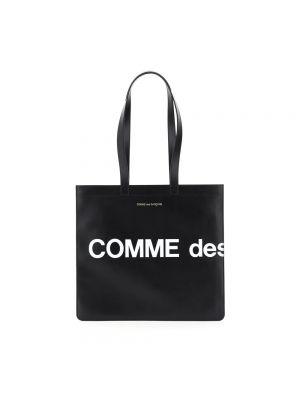 Leder shopper handtasche mit print mit taschen Comme Des Garçons