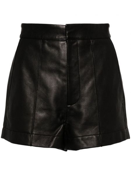 Shorts en cuir Maticevski noir