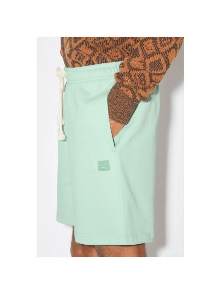 Pantalones cortos de algodón Acne Studios verde
