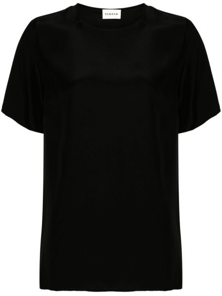 Копринена къса блуза P.a.r.o.s.h. черно