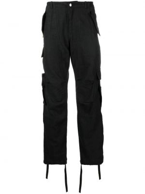 Lněné cargo kalhoty s kapsami Rhude - černá