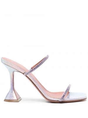 Křišťálové sandály Amina Muaddi fialové