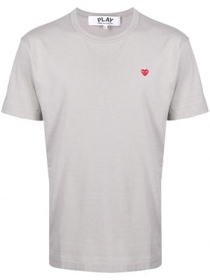 Marškinėliai su širdelėmis Comme Des Garçons Play pilka