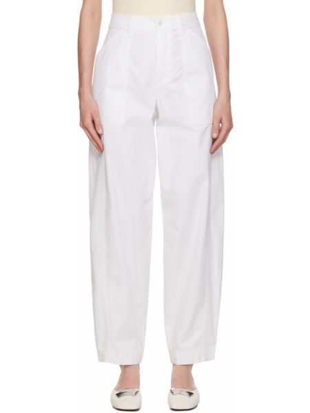 Белые брюки свободного кроя Matteau