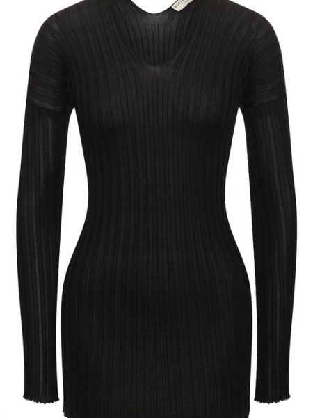 Шелковый пуловер Bottega Veneta черный
