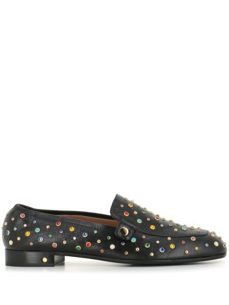 Pantofi loafer din piele de cristal Laurence Dacade negru