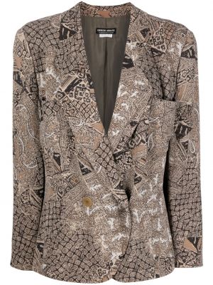 Dlhá bunda s potlačou s abstraktným vzorom Giorgio Armani Pre-owned