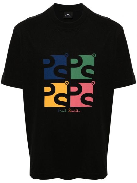 T-shirt mit print Ps Paul Smith schwarz