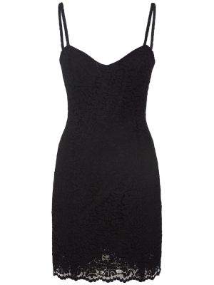 Mini haljina s čipkom Dolce & Gabbana crna