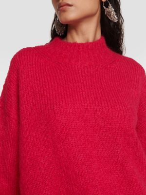 Moherowy sweter Isabel Marant różowy