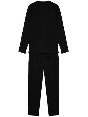 Pletené priliehavé pyžamo Trendyol čierna