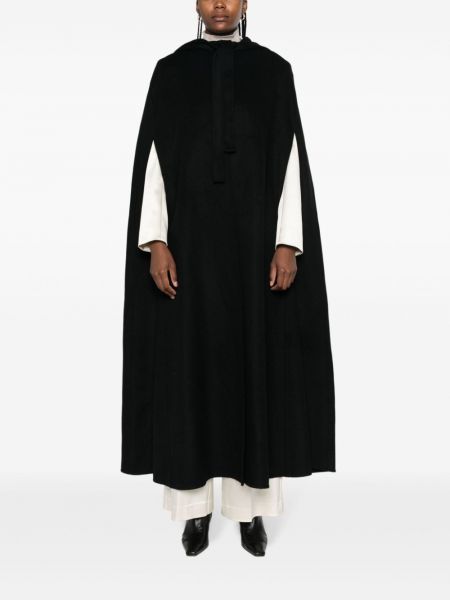 Vlněný kabát s kapucí P.a.r.o.s.h. černý