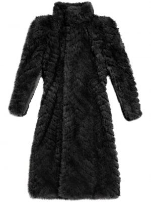 Palton de blană Balenciaga negru
