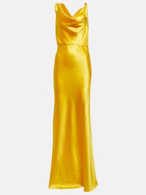 Satin maxi kjole Veronica Beard gul