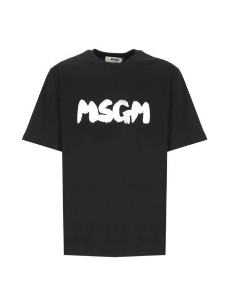 T-shirt aus baumwoll Msgm schwarz