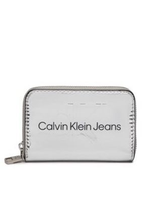 Peněženka na zip Calvin Klein Jeans stříbrná