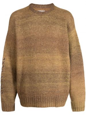 Spalvų gradiento rašto siuvinėtas megztinis Izzue ruda