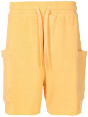 Pantaloni scurți din bumbac cu imagine Osklen galben