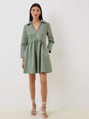 Платье-рубашка W.sharvel зеленое